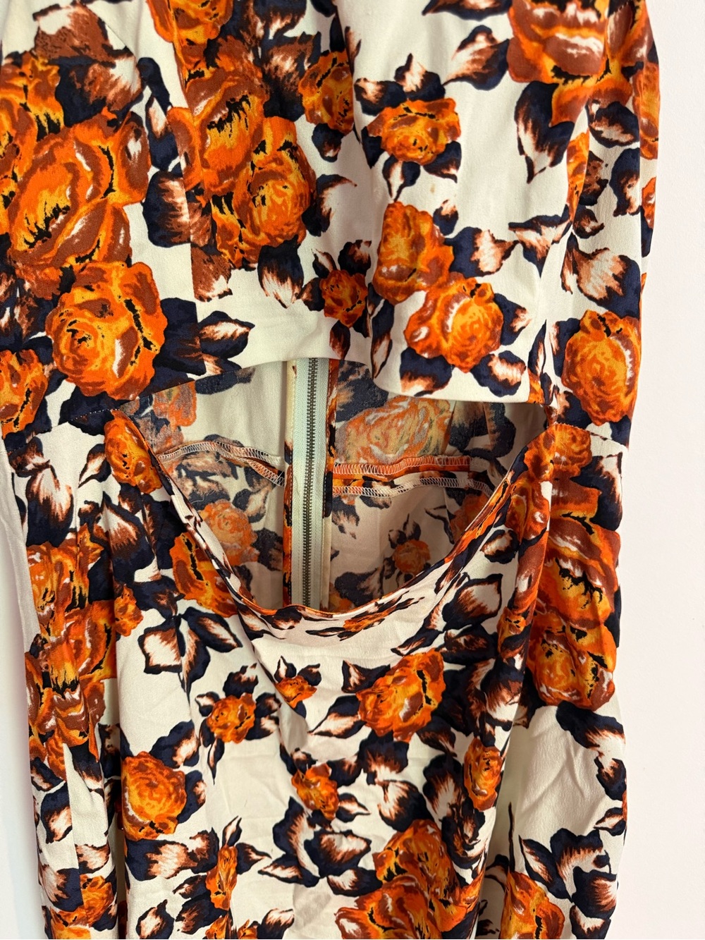 Suno Floral Tank Dress with Mid-riff Cutout - Picture 11 of 13